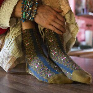 NWT - Three Bird Nest: Garden Stitch Socks